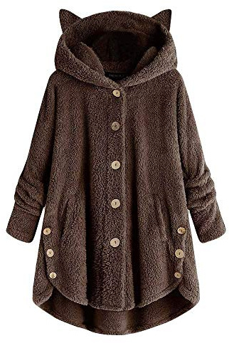 WZYYDS Femme Sweat Polaire A Capuche Manteau Femme Hiver Chaud Manche Longue Automne Et Hiver Capuche Oversize Pas Cher Veste Hoodies Hoodie Femme Pull Polaire À Capuche avec Oreilles De Chat Veste