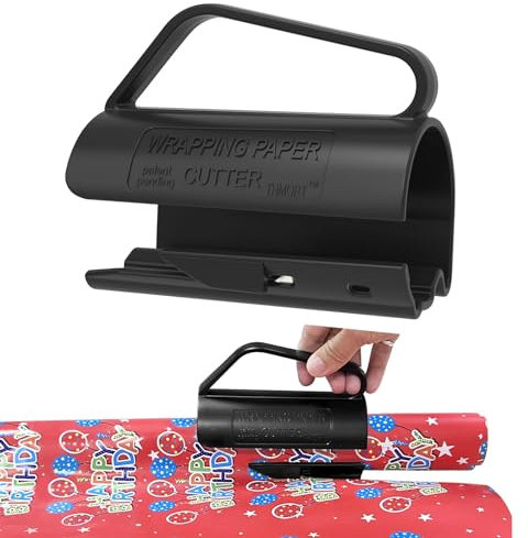 SZBYH Geschenkpapier Schneider für Rollen, Sliding Geschenkpapier Cutter, Tragbare Papierschneider, Wrapping Paper Cutter, Roll Papier Schneidegerät für Weihnachtstag Thanksgiving Festival