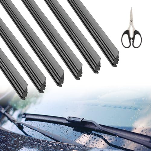 Scheibenwischer Ersatz Gummi, 6 x 700mm Scheibenwischer Gummi,Scheibenwischergummi Ersatz,Universal Wischergummi, Wischergummi