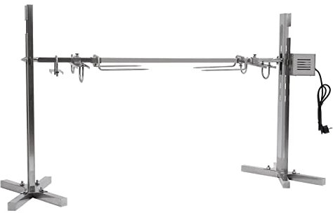 TAPMING Tournebroche électrique 53 pour barbecue à gaz, barbecue au charbon de bois, accessoires de barbecue, brasero électrique, 30 kg, broche avec moteur de 25 W