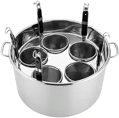 Pentole per Noodle Pot, cuocipasta in acciaio inossidabile con inserti, pentola per pentole con divisore e colino, pentola a induzione resistente, compatibile con piani cottura in ceramica,