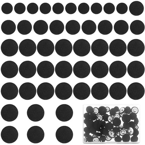 Oruola 50 Stück Polsterknöpfe,Stoffknöpfe Schwarz,Knopfes Stoff Bezogen,Knöpfe Schwarz 15mm,3 Größen von Schwarze Knöpfes 15mm,18mm,11.5mm für Anzüge,Kleider,Blusen,Smoking,Pullover