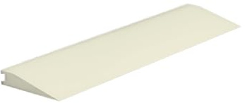Roppe Rolling Traffic Transition Profile #75, White, 3/8 H X 9' L X 3-1/8 W