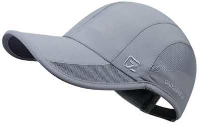 GADIEMKENSD Baseball cap Quick Dry Sports Hat Unstructured Soft for Men Outdoor Run Golf Dad Bicycle Caps (Silver Gray, M)