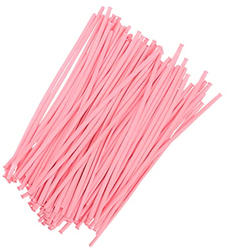 CLISPEED Globos Largos de Látex 260 DIY para Modelar y Decorar Fiestas Infantiles y Cumpleaños, Color Rosa Claro, Pack 100 Unidades