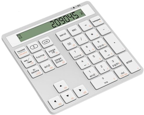 About iled Trådlöst numeriskt tangentbord Bluetooth miniräknare tangentbord ergonomisk Bluetooth dubbel miniräknare 2-i-1 bärbar