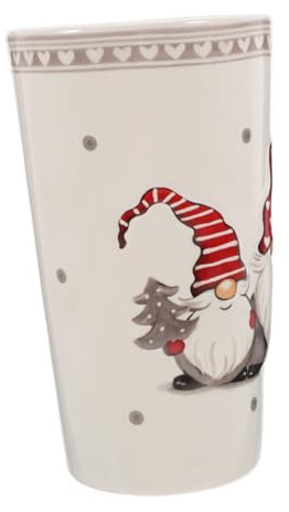 TOPPERFUN Taza De Cerámica Navideña De Gran Capacidad 500ml Patrón Papá Noel Decoración Festiva Vaso Para Café Leche Agua Uso Doméstico y Oficina