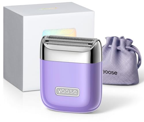 Yoose rasoio elettrico donna, corpo in ABS IPX7 depilatore corpo donna (ricarica USB-C, pettine per trimming, molteplici modalità di rasatura), regolo portatile
