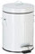 Relaxdays 10023830_670 pédale vintage, Poubelle à déchets pour la cuisine ou la salle de bain, en métal, Blanc, 5 litres, fer, plastique, 32,5 x 22 x 25 cm
