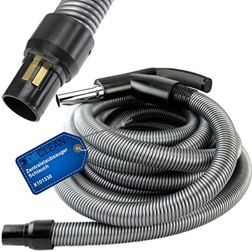10,5 Meter Saugschlauch Schlauch für Zentralsauger mit EIN- / Ausschalter am Handgriff Stromanschluß 2 Stifte