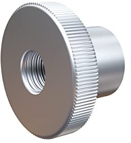 Lot de 2 écrous moletés M4 M5 M6 M8 - Forme haute DIN 466 - Écrou avec bord cannelé (2, M6).