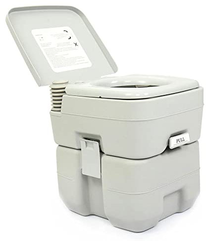 GQYYS Deluxe Campingtoilette Bequeme Sitzhöhe, Abnehmbarer Abwassertank 20 L - Mobile Chemietoilette Campingklo Camping-Toilette Abnehmbar Toilette Toilet für Wohnmobil Wohnwagen Caravan