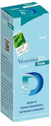 Vitamina D3 1000UI por Gota - 30ml - Vitamina D3 Líquida Concentrada con Aceite MCT de Coco - Aporte de Colecalciferol - Mejora la Absorción de Calcio y Fósforo - Ayuda al Sistema Inmunitario