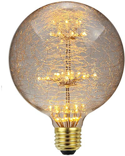 Tianfan Bombilla LED vintage RGB fuegos artificiales Edison G95 3W 220/240V E27