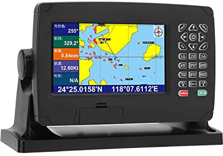 Marine GPS Navigator ,BDS GPS Posicionamiento GPS Chart Plotter Transpondedor de Mapa Dual Transmisión Inteligente con Antena GNSS para Barco