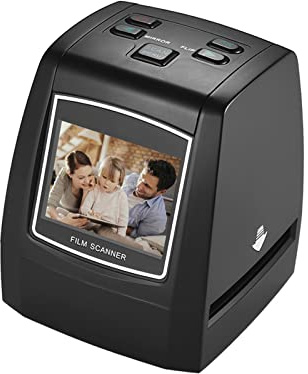 14MP / 22MP högupplöst filmskanner Konvertera 35 mm 135 mm 126 mm 110 mm 8 mm färg monokrom bild negativ film till digital bild med 2,4 LCD redigering av LCD