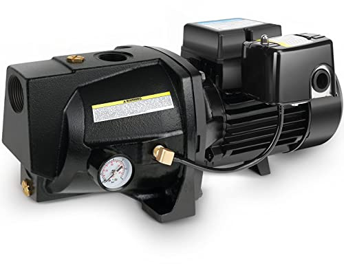 Acquaer Shallow Well Jet Pump,Cast Iron, Well Depth Up to 25ft, 115V/230V Dual Voltage, Automatic Pressure Switch,3/4HP