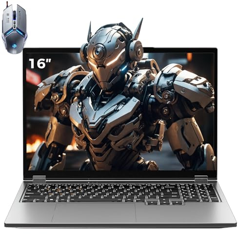TOPGRO 16″ Ordinateur Portable Gaming (Souris Gamer/Tapis de Souris Inclus), Core i9-9980HK/GTX1650, 16Go DDR4, 1To SSD, 2K 60Hz, Windows11Pro, WiFi6, BT5.2, Clavier rétroéclairé