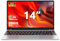 2025 Newest Ordenador Portátil 14 Pulgadas Win 11 con 5G WiFi,256GB SSD Expansión SSD 1TB（Up to 2.8Ghz）BT4.2 3.0 Transmisión Puerto 1080P Portátiles FHD Buenos & Mini Puerto Multimedia con ratón-Plata