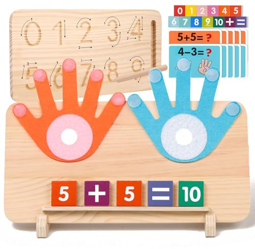CVARRISE Juguetes Montessori Matematicas, Juegos Educativos Niños 3-6 Años Contando Juego de Aprendizaje, Juegos de Preescolar Tempranos para Aprender a Agregar y Restar Matemáticas