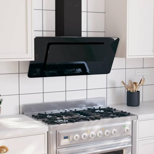 Générique Hotte Murale 90 cm Acier Inoxydable et Verre trempé Noir,Maison & Jardin,Arts de la Table & Arts culinaires,Électroménager de Cuisine,Hottes aspirantes,Noir,11.9 KG,51665