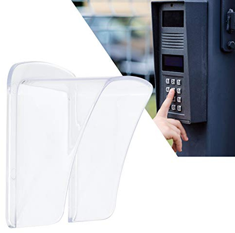 Universal Cubierta de Lluvia Timbre, Cubierta de Protector Lluvia Acceso de Plástico, Exterior Hogar Timbre Cubierta Transparente para Lector de Tarjetas