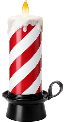 BURI LED sockerstång ljus 30 cm | sockerstång upplyst | julljus med flimmereffekt | lysande ljus dekorativt ljus stämningsljus för jul inomhus | LED sockerstapljus