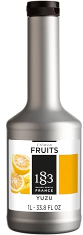 1883 Maison Routin Premium Yuzu Puree – Citrus Blend for Cocktails, Mocktails, Lemonades, Teas & Desserts – Vegan-Friendly, No Preservatives – 1L PET Bottle