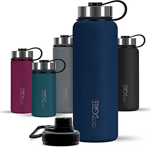 720°DGREE Botella Agua Termo Acero Inoxidable “noLimit“ – 530ml - Sin BPA Free, Antigoteo y Prueba de Fugas - Frasco térmico, Cantimplora Aislada Bebida Caliente Frío con Gas +Cubierta Deporte Gratis