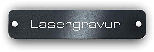 Metzler Anthrazit Namensschild Edelstahl - rostfrei & massiv - inklusive Gravur - witterungsbeständig & langlebig - direkt vom Hersteller (mit Bohrung)