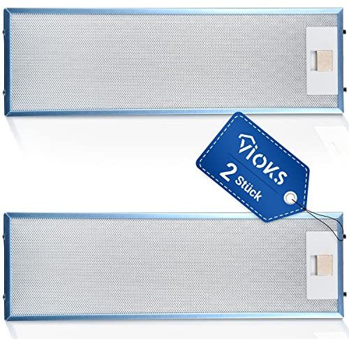 VIOKS Set 2x Fettfilter Ersatz für AEG Dunstabzugshaube Filter 405534414/9 - Metall 512x160mm