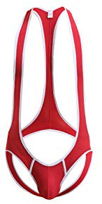 4UFIT Men's Mesh Leotard Underwear Jumpsuits Wrestling Singlet Bodysuit