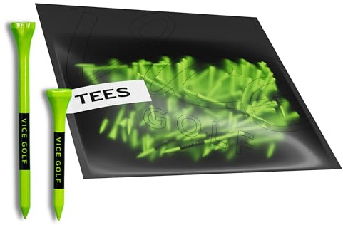 Vice Unisex's Minimal Golf TEE, Lime, One Size