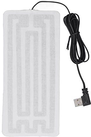 Pellicola Riscaldante USB da 7,5x3,5 Pollici Pellicola Riscaldante USB, Pad Riscaldato USB Lavabile in Lavatrice Resistente e Durevole in Fibra di Carbonio, per Cuscinetti Riscaldanti per il Corpo in