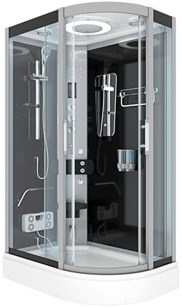 AcquaVapore Duschkabine Komplettdusche Fertigdusche Dusche D60-73T1R-EC 80x120 cm mit 2K Scheiben Versiegelung