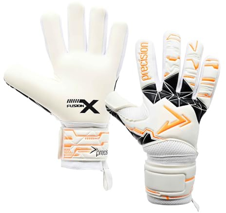 Precision Training Fusion X Negative Replica Football Junior Goalkeeper Gloves, White, 6