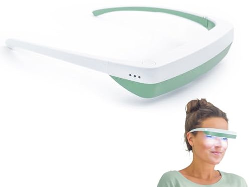 Luminette 3 Light Therapy Glasses - Wearable Light Therapy Lamp - Blue Enriched White LED Sun Lamp - Natural Relief for Sleep Problems & Jet Lag (Green)