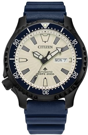 Citizen Montre Automatique pour Homme NY0137-09A, Noir, Le Style de la Montre Automatique Citizen NY0137-09A pour Homme Peut être décrit comme « Sport » et « Montre de plongée ». Ceci est basé sur