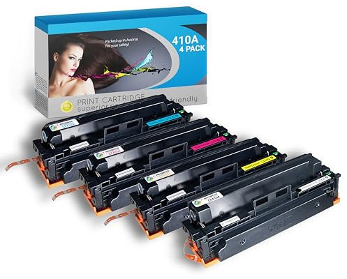IPA Printservice 410A Toner Multipack (4 Pack) – Kompatibler Toner für Color Laserjet Pro MFP Serien, Color Laserjet Pro, HP 410X & mehr – Toner 410A,411A,412A,413A für zuverlässigen Druck