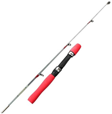 EKalgretrA Stipprute 60/80/100 cm Ultraleichte Angelrute Karpfen Feeder Fiberglas Mini Reise Angelrute Rad Basis EIS Angelrute Teleskopangel(100cm)