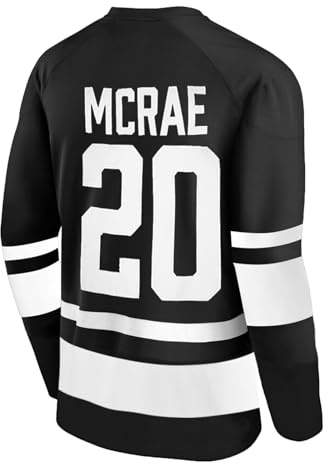 Tate #20 Unisex Ice Hockey Practice Jersey, Tater Tots Design (US, Alpha, Medium, Regular, Regular, Black/White)