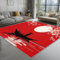 Teppich Wohnzimmer Waschbarer Traditioneller Japanischer Seefischer Schlafzimmer Moderner Kurzflor Teppiche Angenehm Weich Waschbar rutschfest Design, für Esszimmer Büro Bereich Dekor, 50 x 80 cm Rot