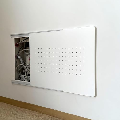 Copri Quadro Elettrico Copertura Scorrevole per Quadro Elettrico con Guida Autoadesiva Copertura Decorativa per Scatola del Contatore Elettrico Extra Sottile Copertura,10,45x35cm