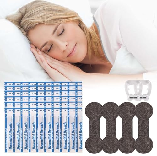Cerotti Nasali Respira Bene 60Pcs Naso non Russare Sport Cerotto Nasal Strips Cerottini Antirussamento Nose Neri Sportivi Respirare Meglio + Dilatatore Nasale dal Rimedi Efficaci Uomo Donna (66*19mm)