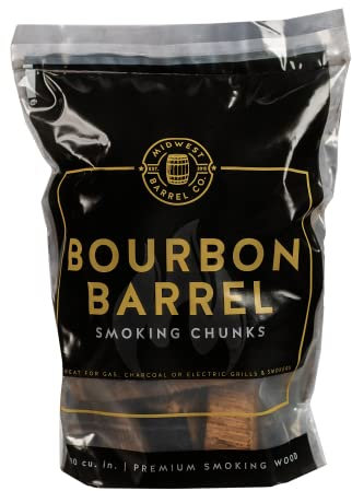 Midwest Barrel Company - Barril auténtico de madera para ahumar barbacoa (madera para ahumar con barril Bourbon)