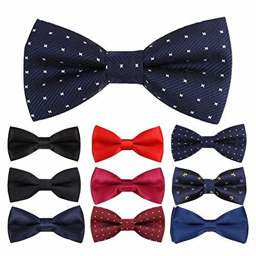 Probuk Papillon per Ragazzi 10 * 5cm in Poliestere Classico Regolabile in Tinta Unita con Chiusura a Gancio Papillon per Adulti e Bambini per Feste di Matrimonio/Spettacoli/Banchetti di Compleanno