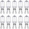 DoRight 10 Pack G9 Halogen Wax Burner Bulbs 40W, 230V 2700K Warm White Dimmable Capsule for Melt Lamp Replacement, Candle & Nightlights Warmers
