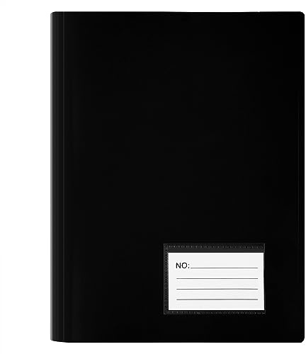 A4 Presentation Folder A4 Display Book-110 Pockets Display Folder with Plastic Sleeve Folders Presentation Folders Document Folder (1 Pack, Black)