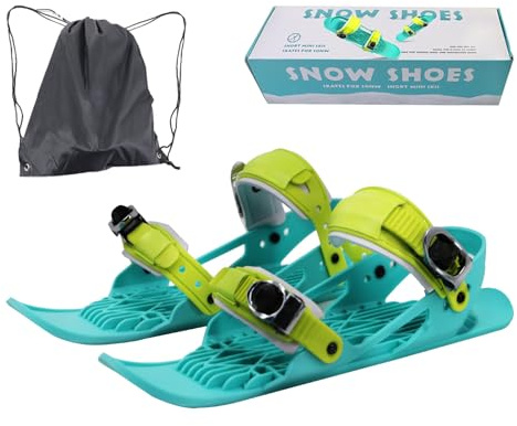 Mini Short Ski Skate, Adjustable Short Mini Ski Skate Winter Snowskate Snowblade Skiboards Outdoor Ski Shoes Winter Sport Skiing Equipment Snow Skis for Winter Shoes, Gift for Skiing Ice Skating Lover