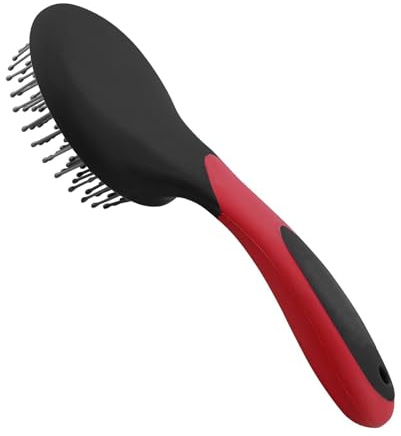 Monozoz Peine de crines para caballos, cepillos para el cuidado del pelaje, peine profesional de cola de caballo con mango humanizado, cepillo de masaje para caballos, cepillo de de caballo,